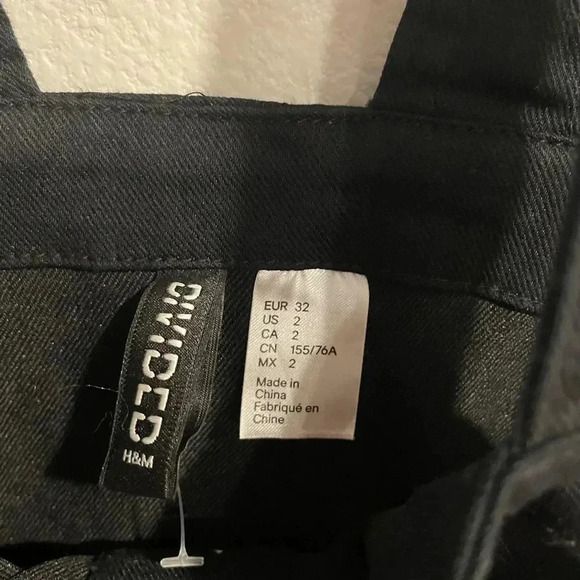 H&M Divided black denim sleeveless dress size 2 - Picture 6 of 6